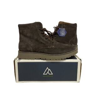 Alpine Design Men's Casual Lace Wedge Boots Double Brown Suede AD22MC001 - 14